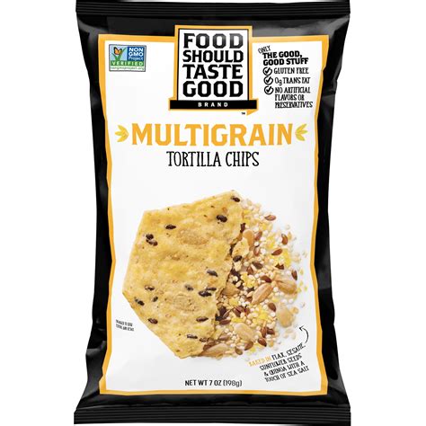 Food should taste good - Food Should Taste Good Sweet Potato, Gluten Free, Tortilla Chips, 1.5 oz. 5 3.4 out of 5 Stars. 5 reviews. Shipping, arrives in 3+ days. Way Better Snacks Sprouted Gluten Free Tortilla Chips, Avocado Ranch, 6-Pack 5.5 oz. Bags. Options +2 options. Available in additional 2 options. $40.99.